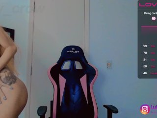 listen as my pussy begs for a good cock inside (my first squirt on broadcast)