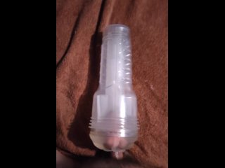 No hand masturbating with Fleshlight 