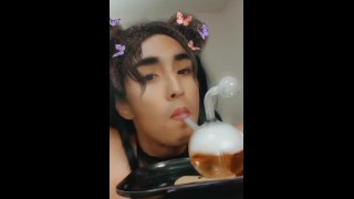 Petite Latina Smoke & Blow Clouds - 5