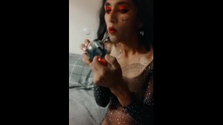 Petite Latina Smoke & Blow Clouds - 6