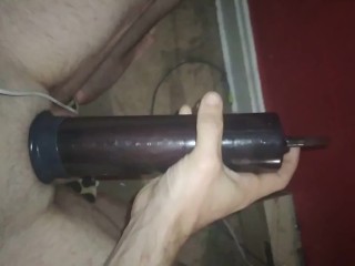 Pumping my Dick in a 13 Inch Tube!!