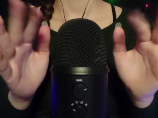 brunette, asmr, tapping, scratching
