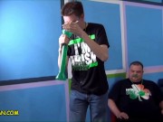 Preview 4 of Fuck A Fan - Jennifer White Triple Cum Swaps Aaron’s Sperm w Charity & Charlyse on St Patrick’s Day