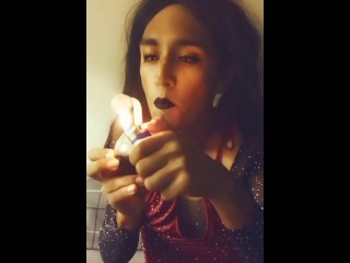 Petite Latina Smoke & Blow Clouds - 11