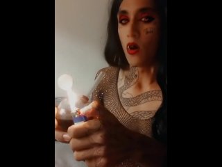 Petite Latina Smoke & Blow Clouds - 14