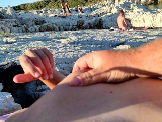 Milf Loves to Get TouchedWith People Around on the_Beach