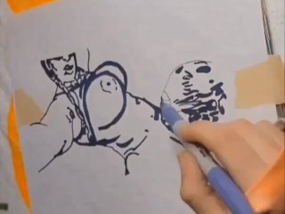 big boobs, cartoon, drawing, big cock
