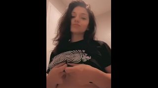 Boob Teases Cum On Her Tits