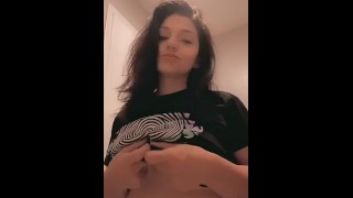 Boob Teases Cum On Her Tits