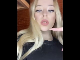 vertical video, solo, masturbate, blonde