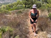 Preview 5 of Horny Hiking ends with mouth full of CUM