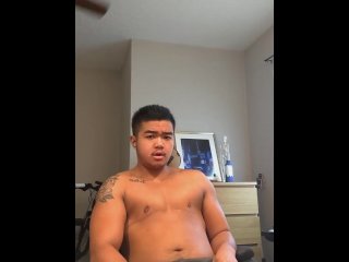 FTM starts the day with a massage gun quickie