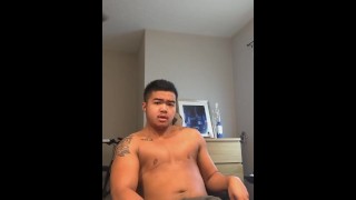FTM starts the day with a massage gun quickie