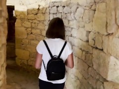 Video I keep turning him on while visiting a castle and end up sucking and fucking him
