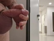 Preview 2 of Public masturbation in highway bathroom