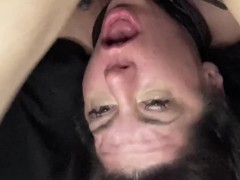 Sexy big titie big ass deep throat’s milf deletes her tonsils with an amazing seep throat session 