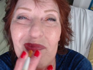 dawnskye55, smoking, older lady, tongue