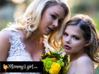 wedding dress, stepmom, pussy licking, Katie Morgan