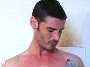 Preview 4 of Str8 male Filmed horny in a shower!