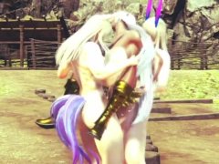 2 futas demihuman fucks dark elf