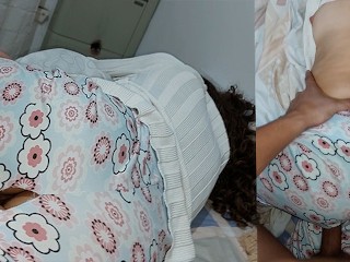 I Fuck my STEPSISTER without taking off her Pajamas