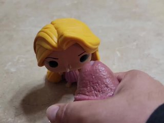 Stroking my Cock until I cum on my Disney Rapunzel Funko Pop