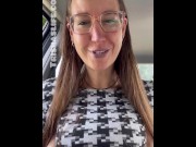 Preview 1 of Single MILF Trisha speaks dirty German while she masturbates in her car almost getting caught