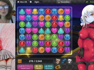 Streaming Huniepop, I Strip and Touch myself when I Fuck the Girl (part 2)