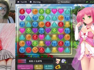 Streaming Huniepop, I strip and touch myself when I fuck the girl (part 2)