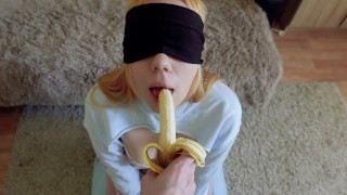 Tricked Her Stupid Step-Sister In The Game Of Blindfolds But I Believe She Enjoyed It