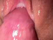 Preview 4 of Extremely close up fuck tight teen pussy, Amazing creamy pussy