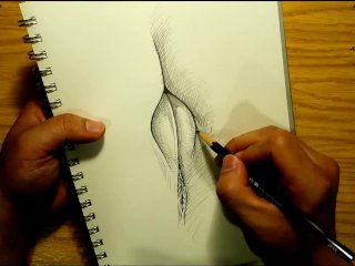 drawing, masturbation, point of view, hentai