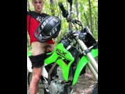 Preview 3 of MX DIRTBIKE JERK OFF IN THE WOODS