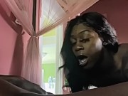 Preview 2 of Hot black TS slut make old hung black man go into seizure