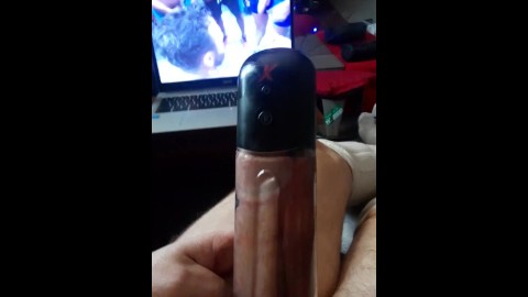 pumping dick for hours wearing master cockring