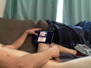 Finally Home Alone Watching Porn on My Step_Mom's Couch HUGE Cumshot Big Hard_COCK