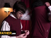 Preview 2 of YesFather - Catholic Boys Dakota Lovell and James Manson Get Horny While Playing With Melted Wax