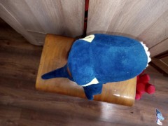 Blue dinosaur t-rex :Initial appearance