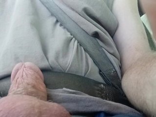 cock, public, solo male, driving