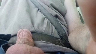 Touching my dick in my car