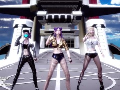 [MMD] CLC - Helicopter Ahri Akali Kaisa Seraphine Sexy Kpop Dance League of Legends KDA