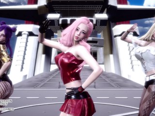 [MMD] CLC - Helicopter Ahri Akali Kaisa Seraphine Sexy Kpop Dance League of Legends KDA