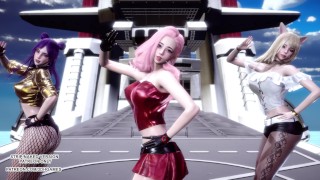 [MMD] (G)I-DLE - TOMBOY Hot Kpop Dance Ahri Akali Evelynn Kaisa League of Legends KDA