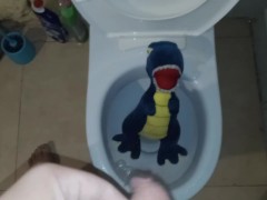 Blue dinosaur t-rex Peeing#1