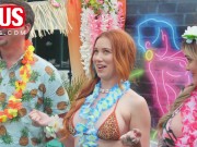 Preview 1 of Jerkaoke Summertime Orgy - Featuring Madison Morgan, Rosalyn Sphinx, and More!