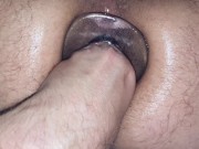 Preview 6 of Anal piss and transparent butt plug, anal close up, fetish