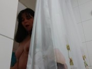 Preview 5 of Mommy fucking hard rough in shower by stepson