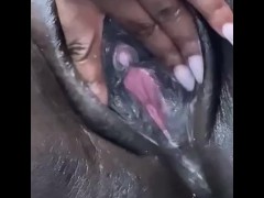 BBW ebony creamy wet squirting pussy
