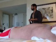 Preview 1 of Bear gets massage in New Orleans but guy cant wait and fucks him and cums on face