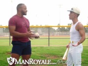 Preview 1 of ManRoyale Handsome Black Hunk Only Fucks With Big Thick White Cock Guys